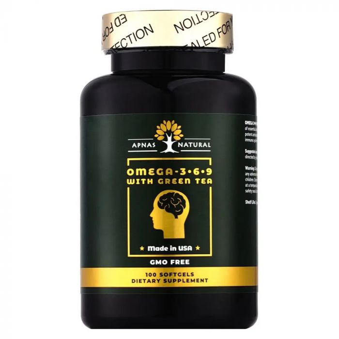Apnas Natural (Апнас Натурал) Омега 3-6-9 із зеленим чаєм капсули №100