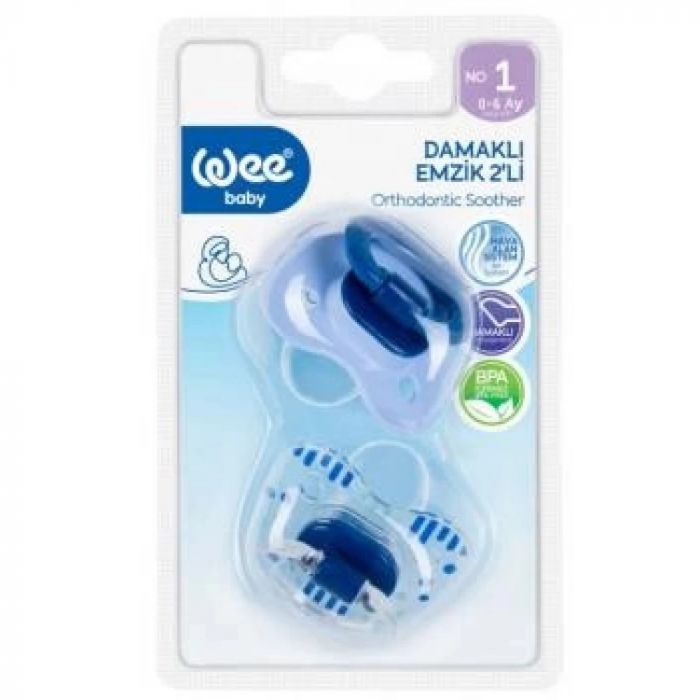 Набір Wee Baby (Ві Бейбі) ортодонтичних пустушок 2 шт №1
