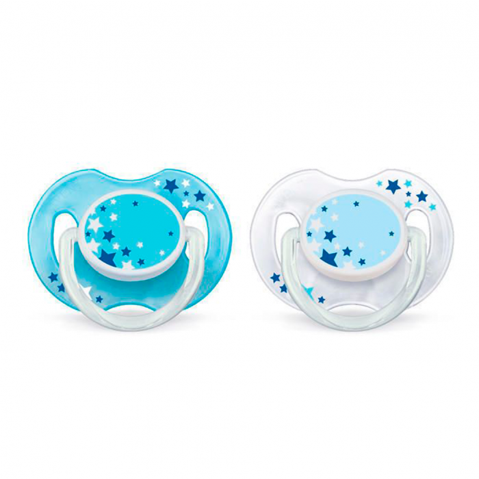 Пустушка Avent від 0 до 6 місяців ортодонтична нічна 2 шт (SCF176/18)