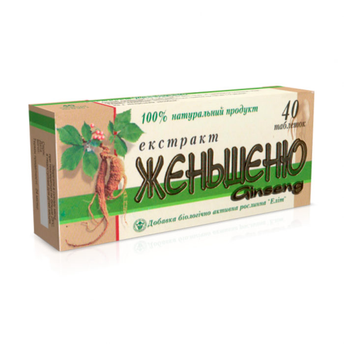 Екстракт женьшеню 0,25 г таблетки №40