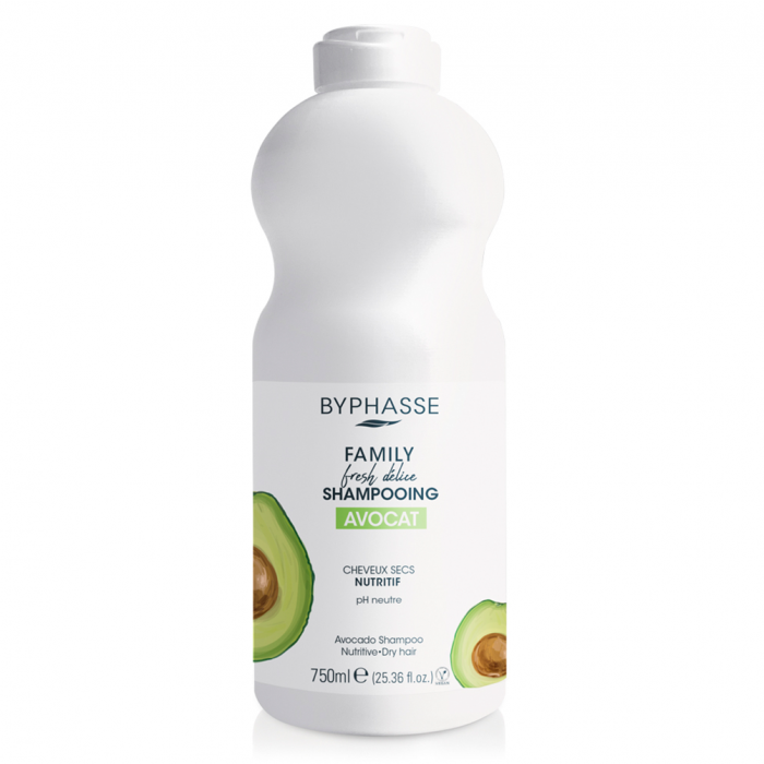 Шампунь Byphasse (Біфас) Family Fresh Delice для сухого волосся з авокадо 750 мл