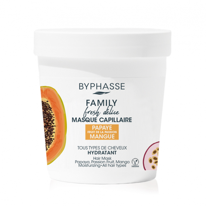 Маска Byphasse (Біфас) Family Fresh Delice для всіх типів волосся з папаєю, маракуєю та манго 250 мл