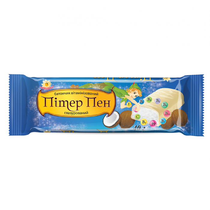 Батончик Пітер Пен вітамінізований кокос з какао в шоколадній глазурі