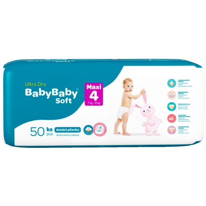 Підгузки BabyBaby Soft Premium Ultra Dry Maxi р.4 (7-18кг) №50