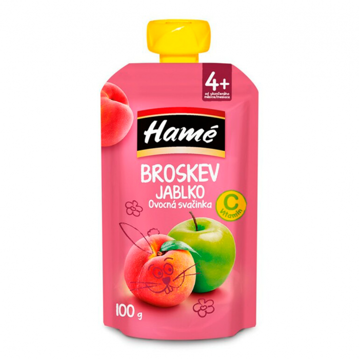 Пюре Hame (пауч) яблуко-персик 100 г