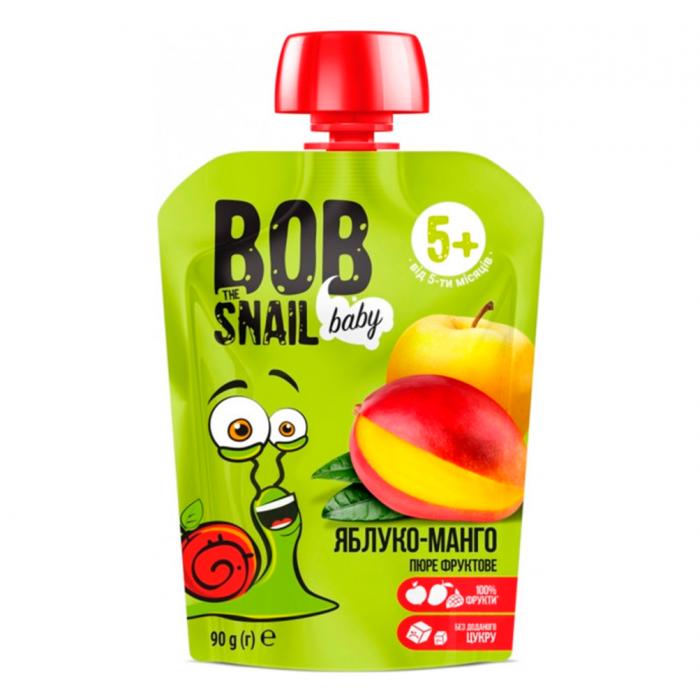 Пюре фруктове Bob Snail (Равлик Боб) яблуко-манго 90 г