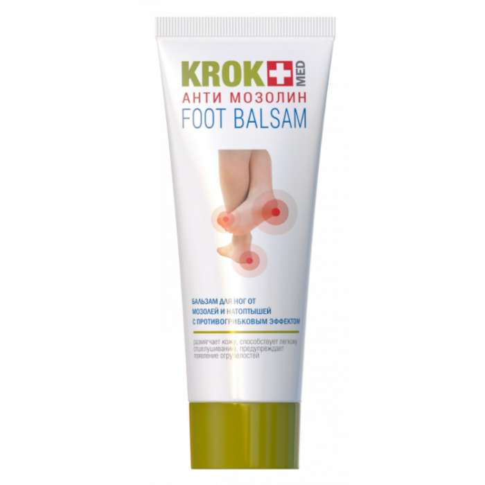 Бальзам Krok Med Анти мозолін для ніг від мозолів та натоптишів з протигрибковим ефектом 75 мл