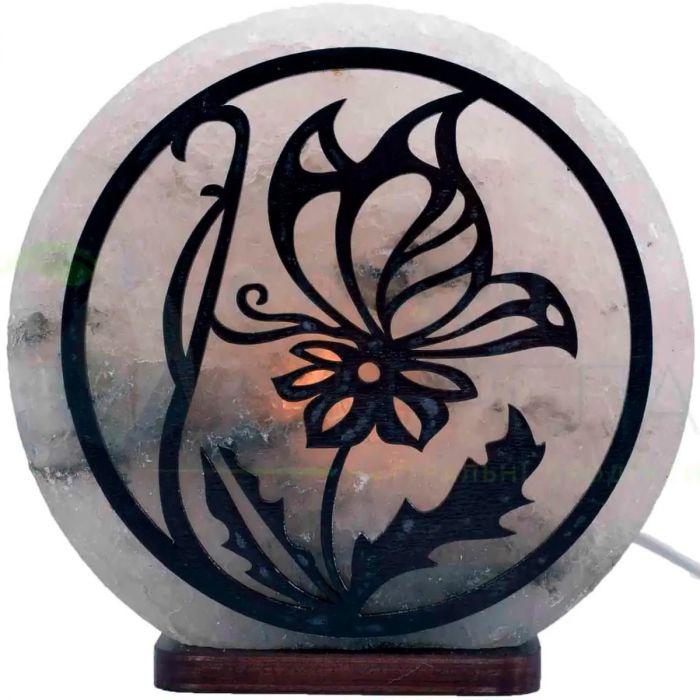 Соляна лампа Метелик на квітці 3-4 кг sl12