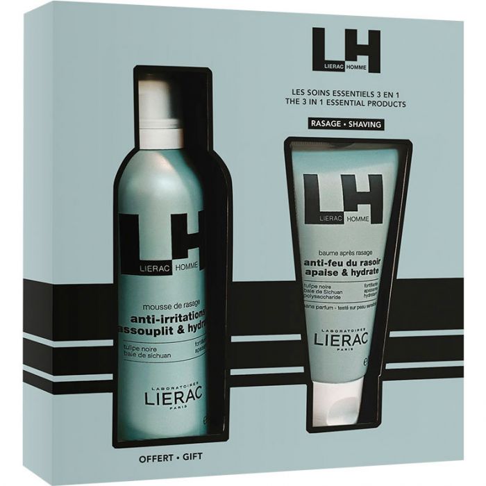 Набір Lierac (Лієрак) Homme Бальзам після гоління, 75 мл + Мус для гоління, 150 мл