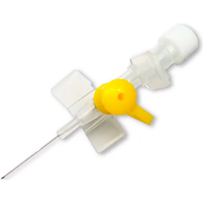 Катетер внутрішньовенний Igar Унофлон з ін'єкційним портом та крильцями 24G, 1 шт.