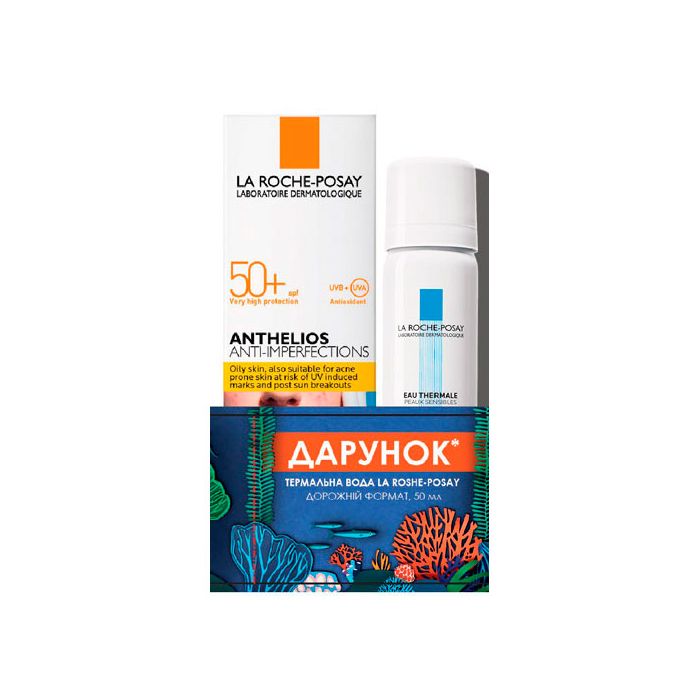 Гель-крем La Roche-Posay Anthelios XL коригуючий для проблемної схильної до акне шкіри SPF 50+, 50 мл + Вода термальна у подарунок 50 мл - фото №1 Гель-крем La Roche-Posay Anthelios XL коригуючий для проблемної схильної до акне шкіри SPF 50+, 50 мл + Вода термальна у подарунок 50 мл