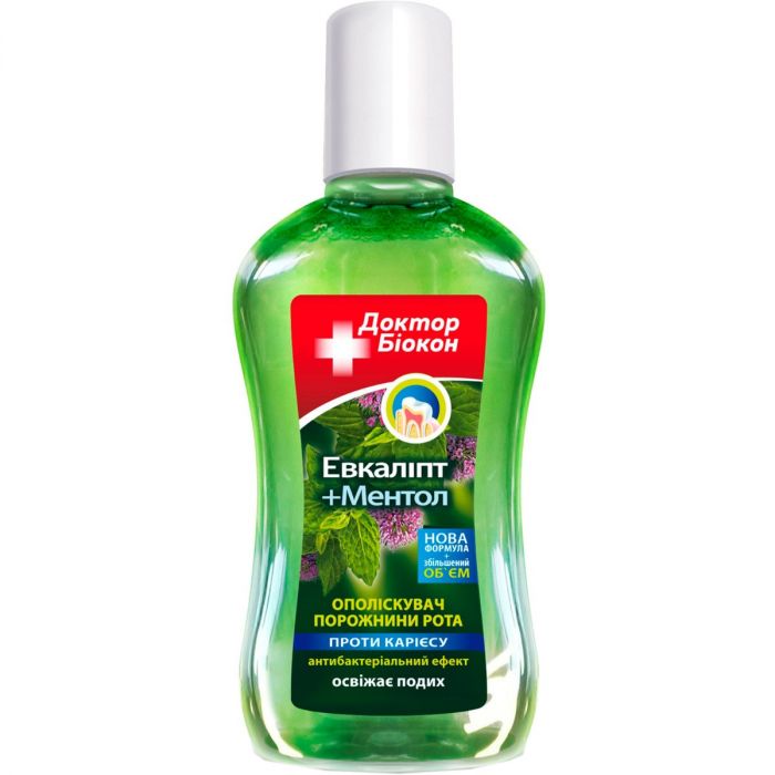 Ополіскувач ротової порожнини Доктор Біокон Евкаліпт і м'ята, 300 мл