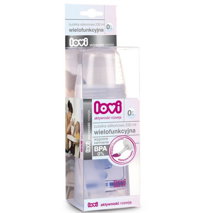Пляшка LOVI силіконова з ложечкою 230 мл 10/812