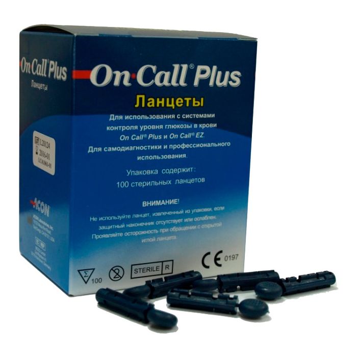 Ланцети On Call Plus універсальні, 100 шт. - фото №1 Ланцети On Call Plus універсальні, 100 шт.