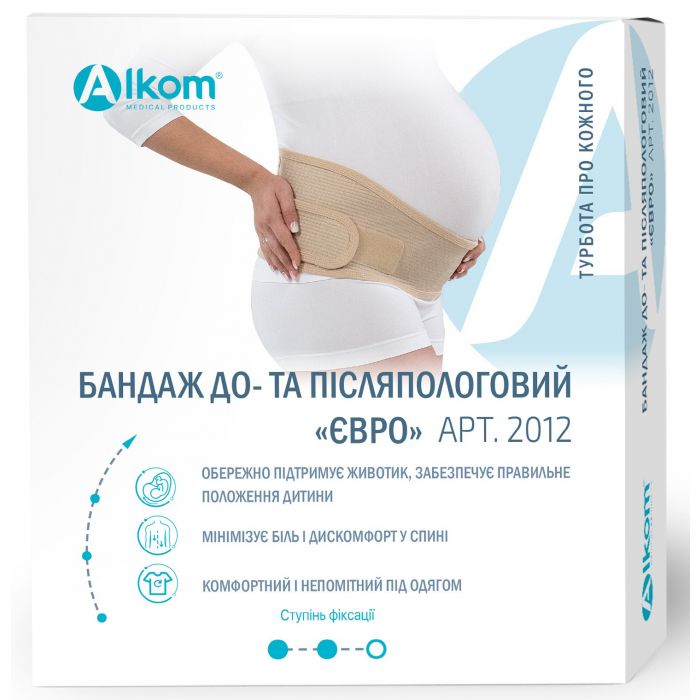 Бандаж Алком до- і післяпологовий Євро 2012 білий (р.3)