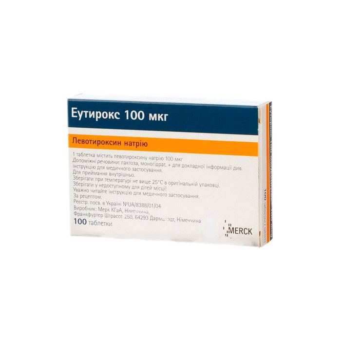 Еутирокс 100 мкг таблетки №100