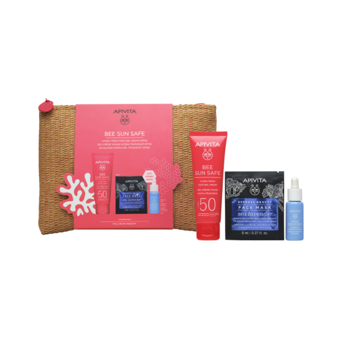 Набір Apivita (Апівіта) Bee Sun Safe захист з сонцезахисним гель-кремом для обличчя SPF50