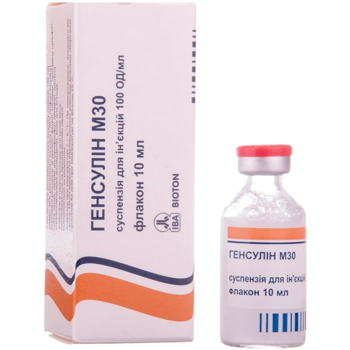 Генсулін М30 сусп.д/ін.100 ЕД/мл 10 мл фл. №1