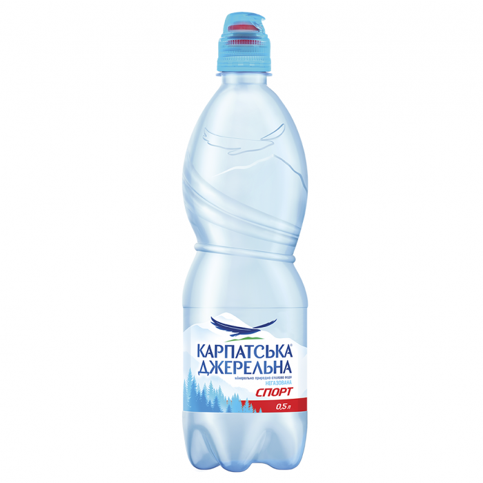 Вода мінеральна Карпатська Джерельна негазована спорт 0,5 л
