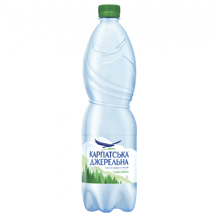Вода мінеральна Карпатська Джерельна слабогазована 1 л