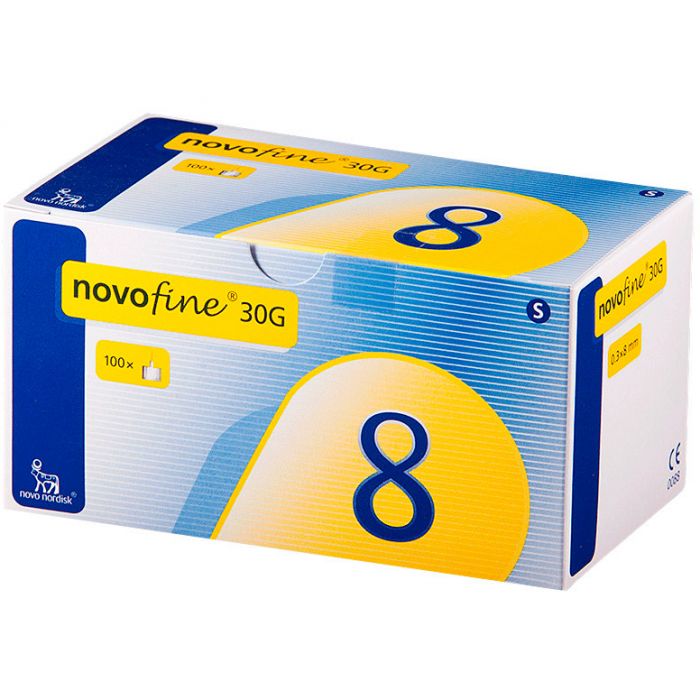 Голки для використання з шприц-ручками Novo Fine 0.3x8 мм G30 №100 /Инсулин/