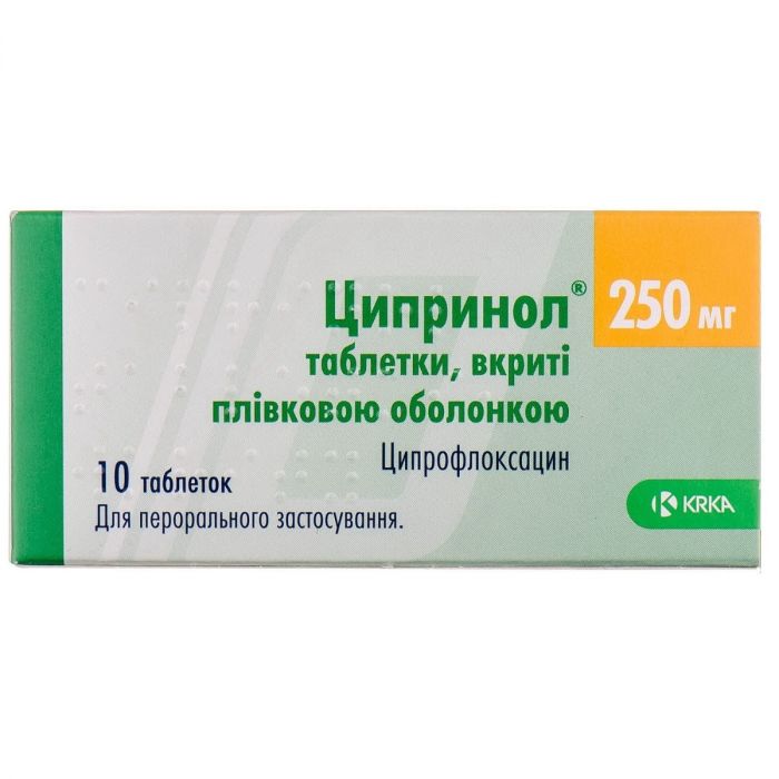 Ципринол 250 мг таблетки №10