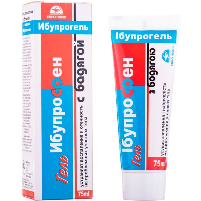 Ібупрогель з бадягою гель 75 мл