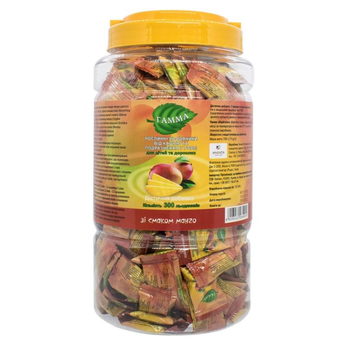 Гамма зі смаком манго льодяники №300