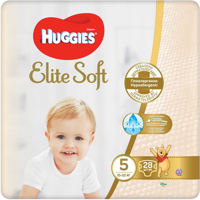 Підгузки Huggies Elite Soft Jumbo р. 5 (12-22 кг) 28 шт.