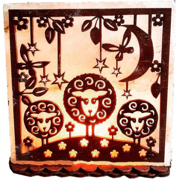 Соляна лампа Веселі овечки 3-4 кг slsv15*