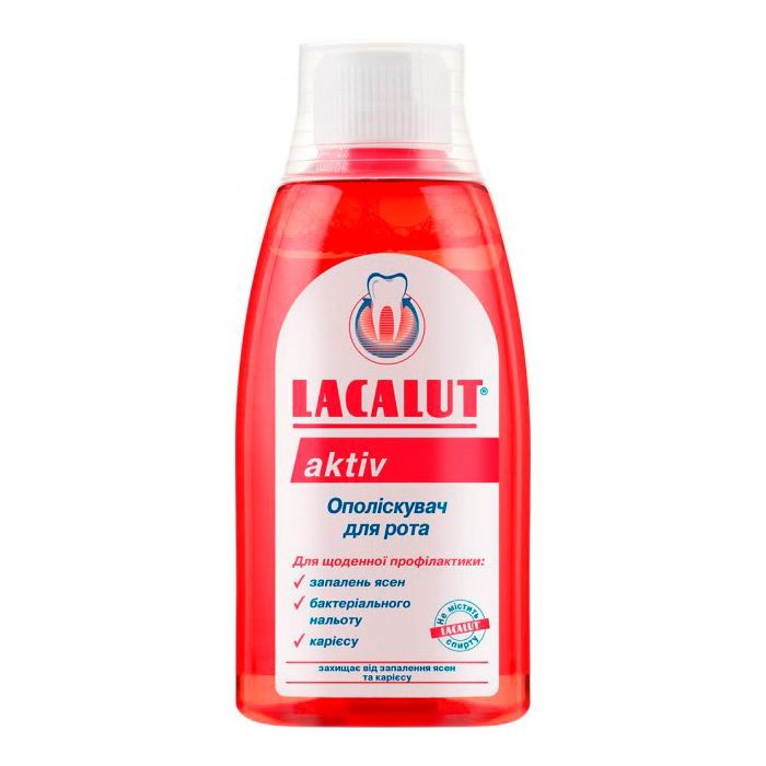 Ополіскувач Lacalut Aktiv 300 мл - фото №1 Ополіскувач Lacalut Aktiv 300 мл