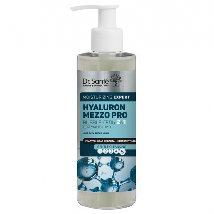 Bubble-гель Dr.Sante (Доктор Санте) Hyaluron Mezzo Pro для вмивання 2 в 1 200 мл