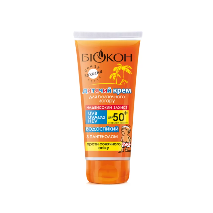 Крем Біокон Надвисокий захист SPF 50+ дитячий для безпечної засмаги  90 мл