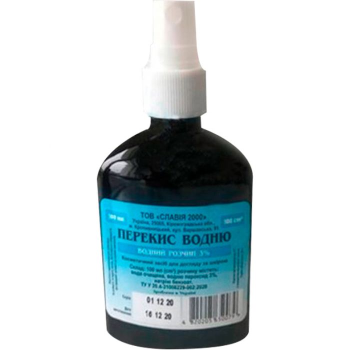 Перекис водню 3% розчин спрей 100 мл