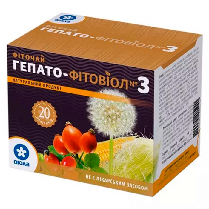 Фіточай №3 Гепато-Фітовіол 1,5 г №20 - фото №1 Фіточай №3 Гепато-Фітовіол 1,5 г №20