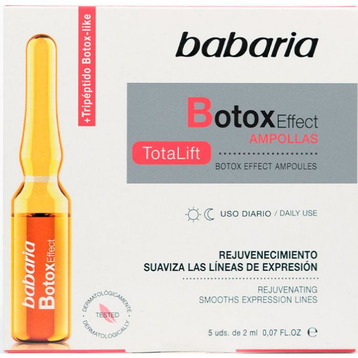 Ампули Babaria (Бабарія) Botox Effect для зрілої шкіри з ефектом омолодження, 5х2 мл