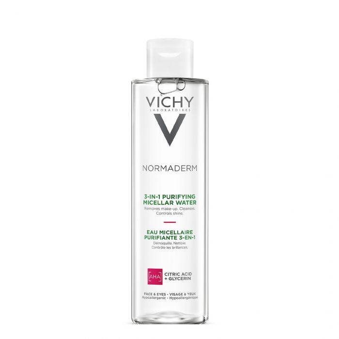 Міцеляриний  розчин Vichy (Віши) Normaderm очищуючий для проблемної чутливої шкіри обличчя 3в1 200 мл