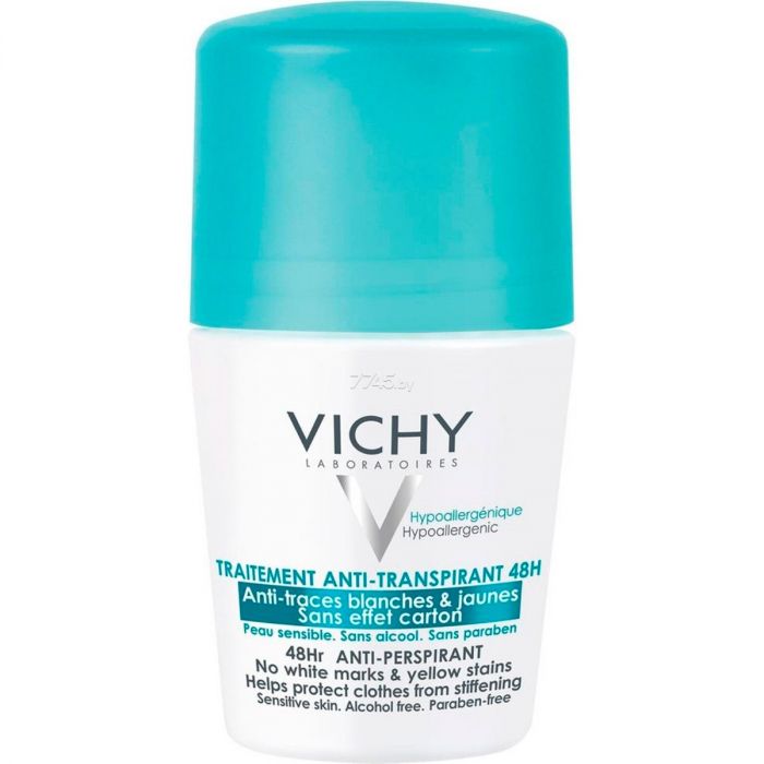 Дезодорант кульковий Vichy (Віши) 48 годин проти білих слідів і жовтих плям 50 мл