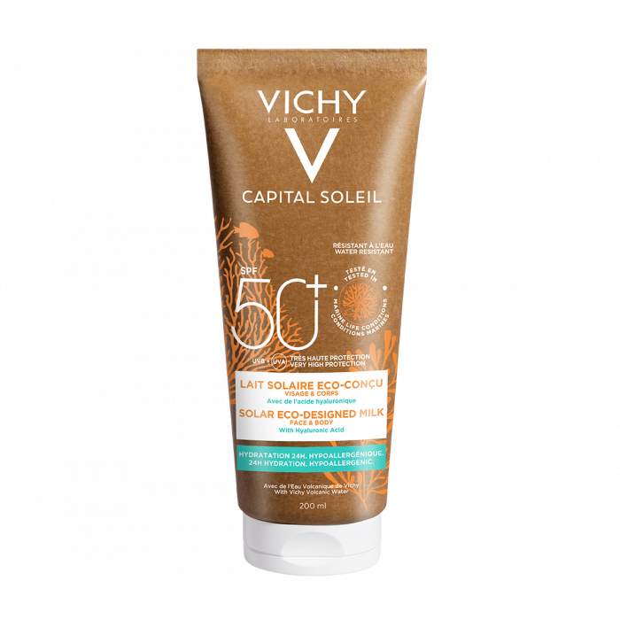 Молочко Vichy (Віши) Capital Soleil сонцезахисне зволожуюче для обличчя і тіла SPF50+ 200 мл - фото №1 Молочко Vichy (Віши) Capital Soleil сонцезахисне зволожуюче для обличчя і тіла SPF50+ 200 мл
