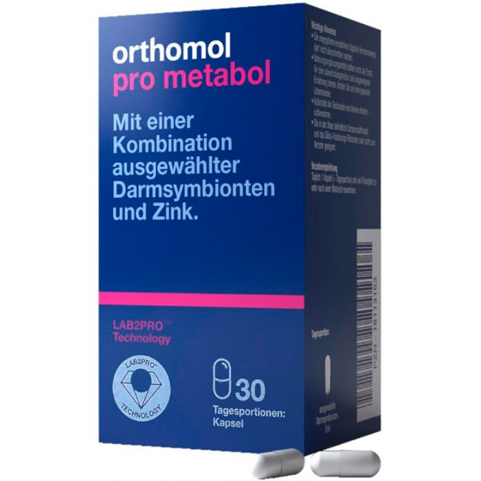 Orthomol Pro Metabol (для підтримки кишківника) 30 днів, капсули №30
