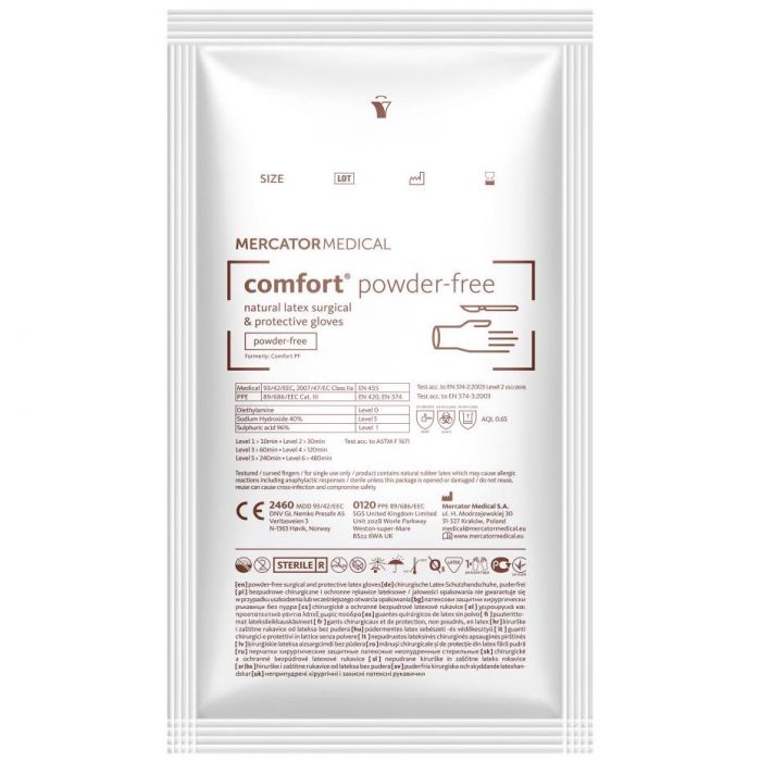 Рукавички Comfort хірургічні стерильні неприпудрені р.8