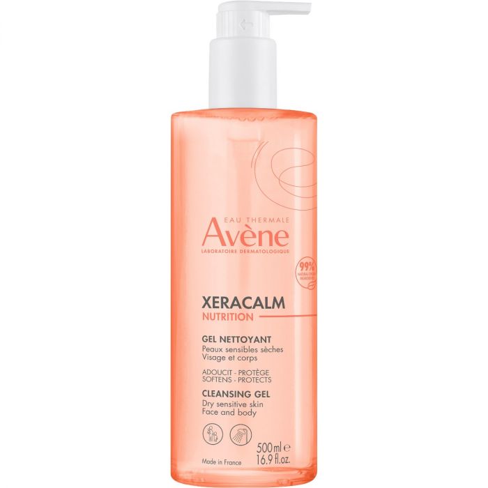 Гель Avene (Авене) XeraCalm Nutrition очищуючий для сухої чутливої шкіри обличчя та тіла 500 мл