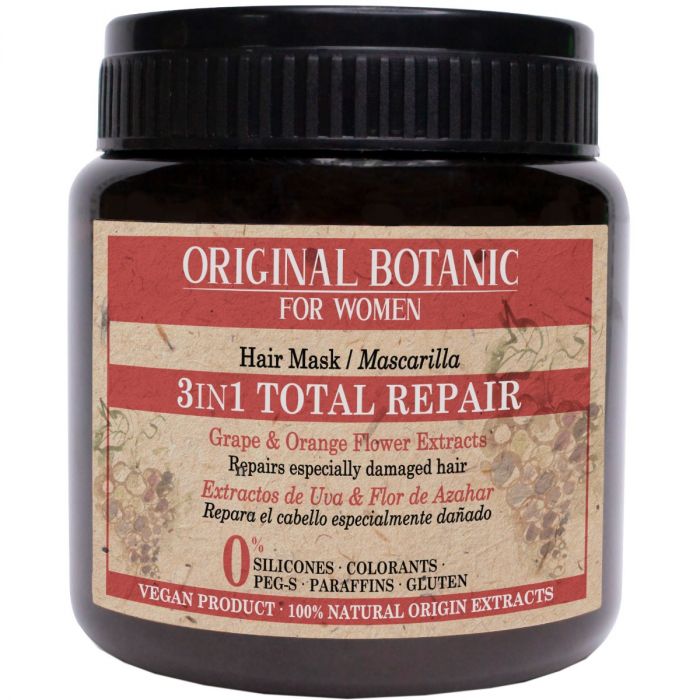 Маска Original Botanic (Оріджінал Ботанік) Total Repair для пошкодженого волосся відновлююча 3в1 жіноча 250 мл