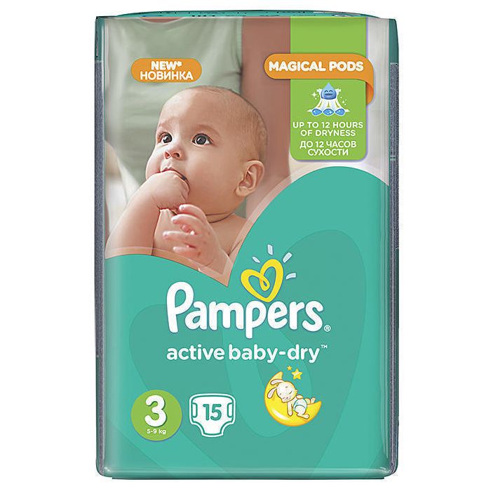 Підгузки Pampers Active Baby Midi р.3 (4-9 кг) 15 шт