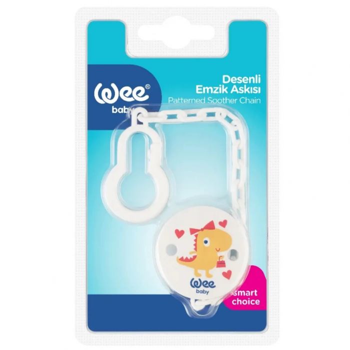 Ланцюжок - тримач Wee Baby (Ві Бейбі) для пустушки з малюнком (колір в асортименті)