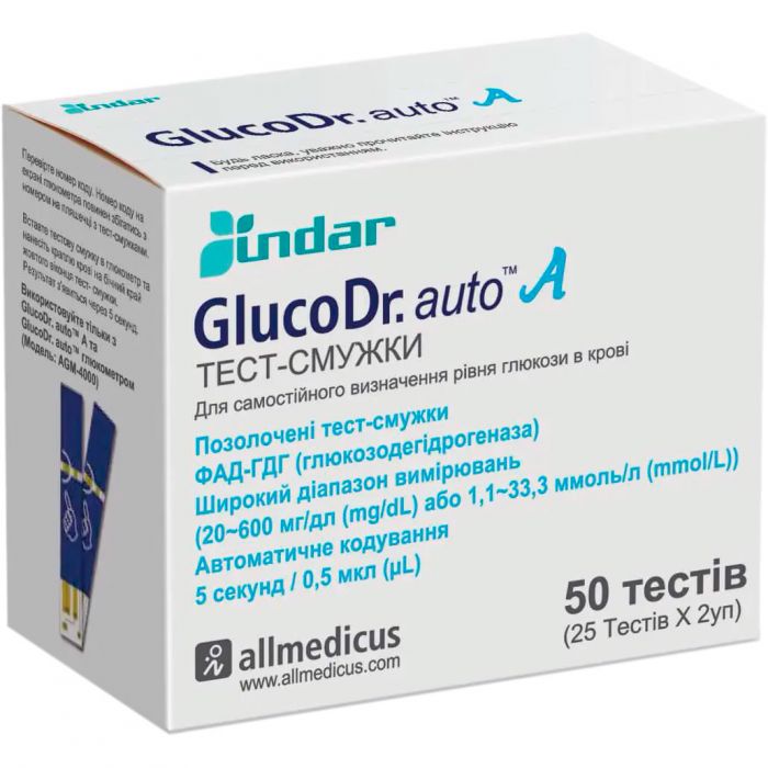 Тест-смужки GlucoDr auto А AGM 4000 для глюкометра, 50 шт.