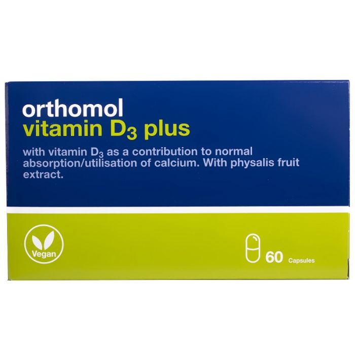 Orthomol (Ортомол) Vitamin D3 Plus (зміцнення кісткового скелета і структури кісток) капсули №60