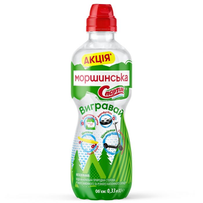 Вода мінеральна Моршинська Спортік негазовована 0,33 л