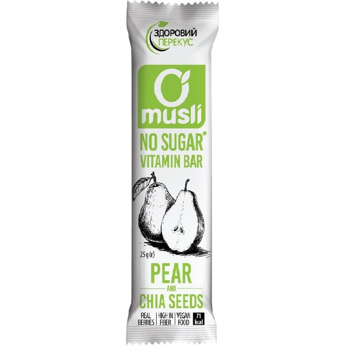 Добавка дієтична Здоровий перекус з грушею та насінням Чіа 25 г