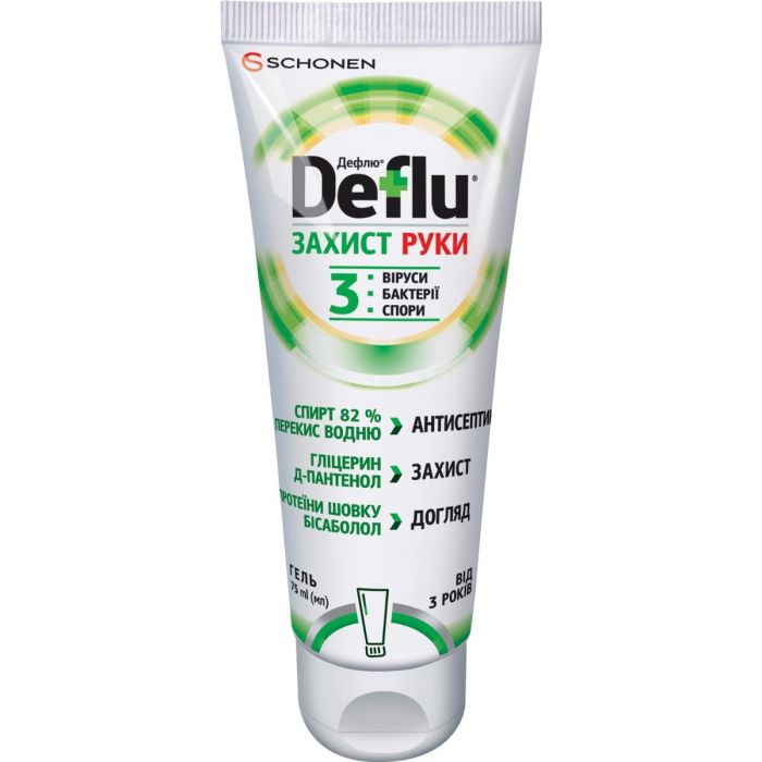 Дефлю захист руки гель антисептичний 75 мл